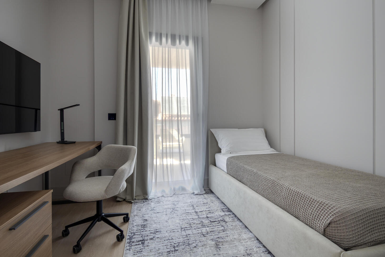 Blackout shutters and the best quality mattresses and premium linens.